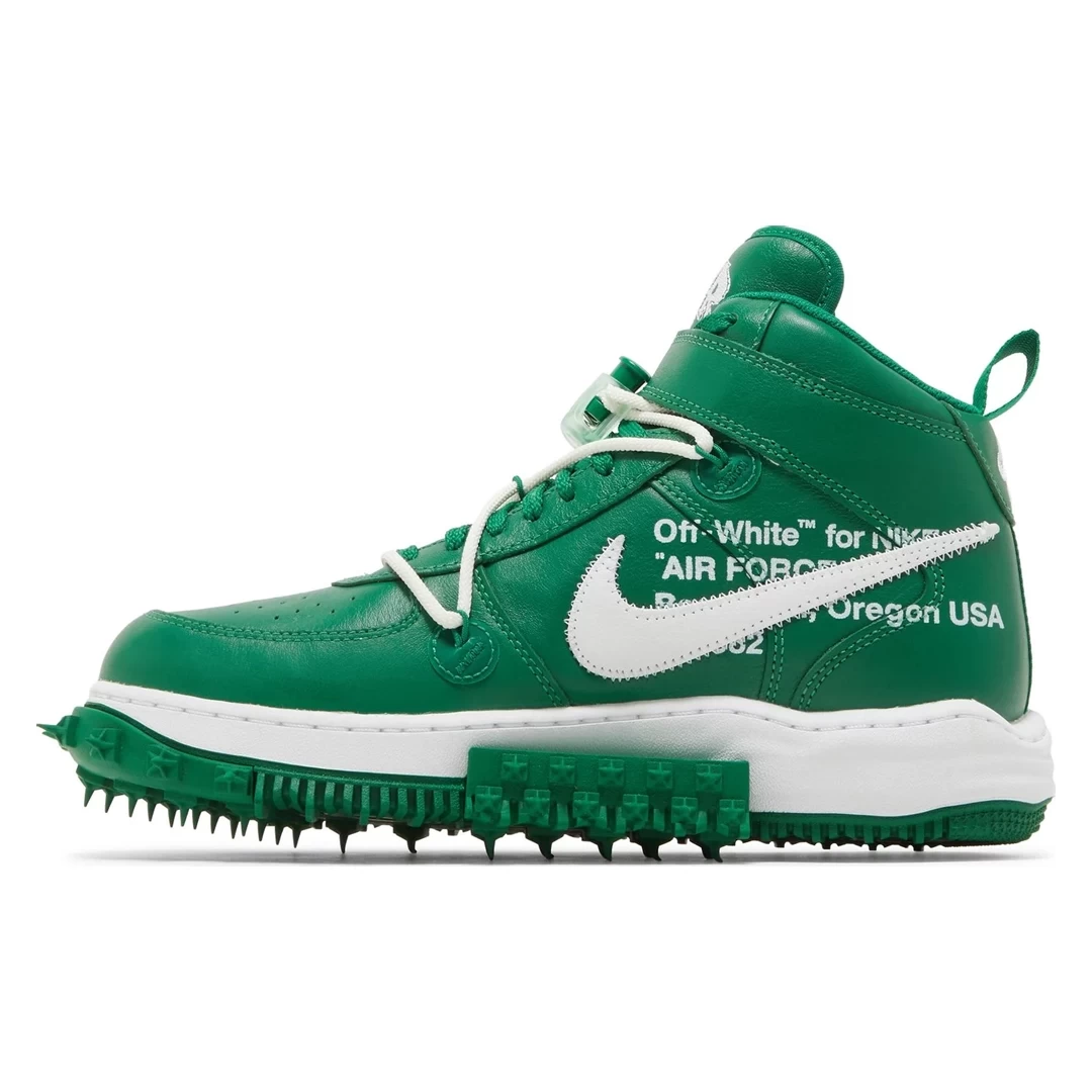Nike Air Force 1 Mid Off-White Pine Green Sneakers